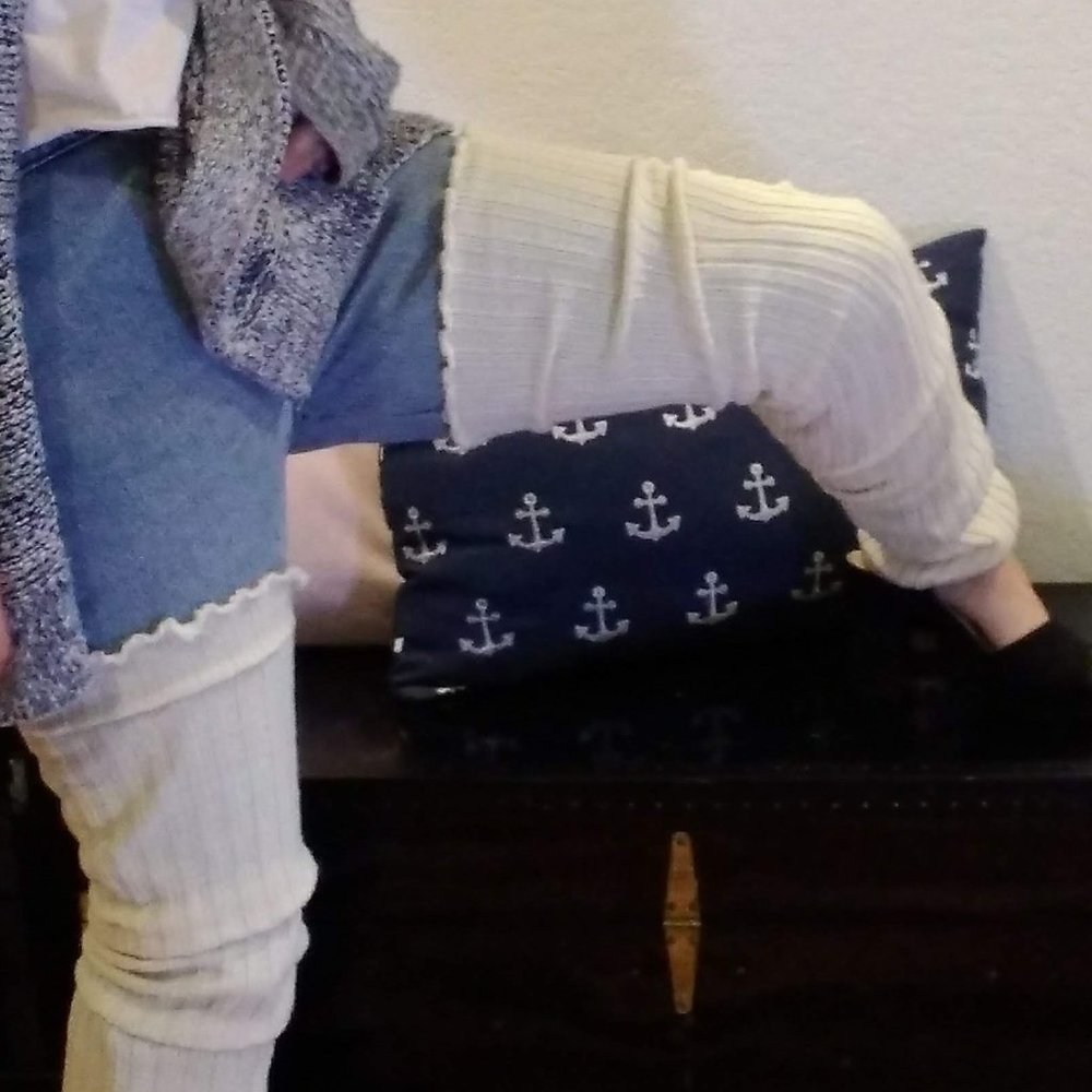 Extra Long Cream Slouchy Thigh-high Leg Warmers